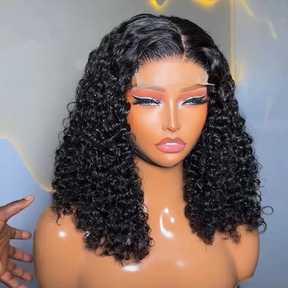 Eyelash Extension Natural Look - Wig Rambut Manusia Bob Pendek Keriting