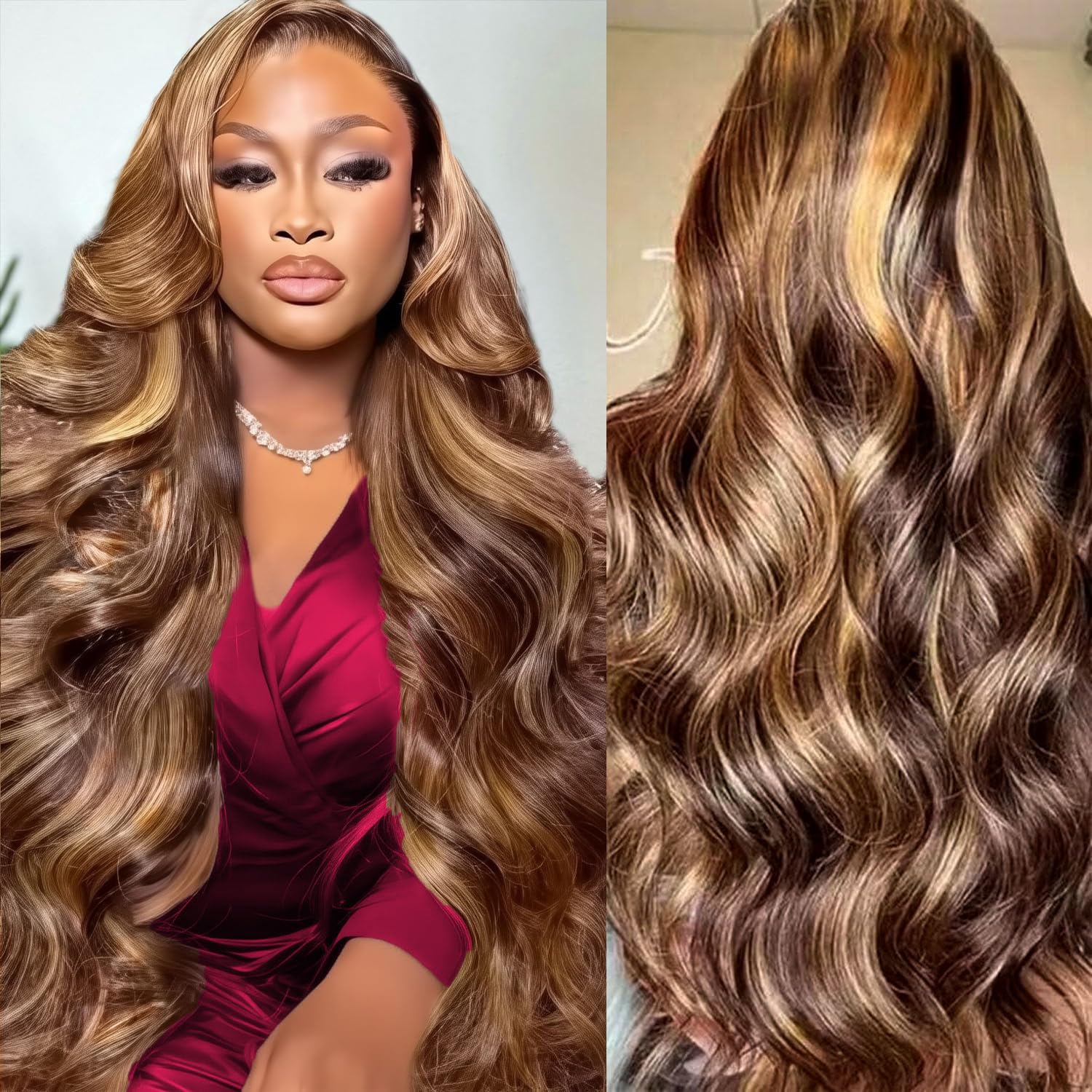 Wig Rambut Asli HD Highlight 4 - Eyelash Extension Natural Look ulasan dan harga